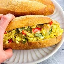 Vegetables egg sandwich
