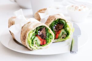 Grilled Lamb Kabob Wrap